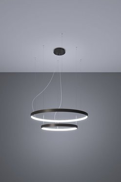 Żyrandol RIO 2 55/78 czarny LED 4000K
