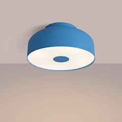 Lampa sufitowa okrągła Omiq 4xE27 błękitna