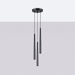 Lampa wisząca potrójna Bliss 3xG9 okrągła czarna