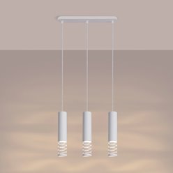 Lampa wisząca potrójna Lami 3L 3xGU10 listwa biała