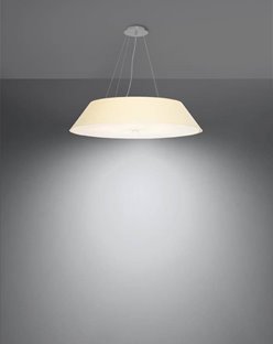 Lampa wisząca okrągła VEGA 70 cm 5xE27 biała