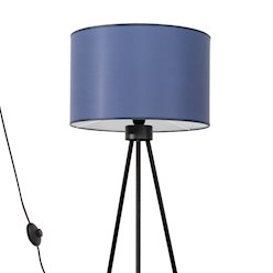 Lampa podłogowa z abażurem Nevia 1xE27 granatowa