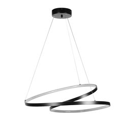 Lampa wisząca LED Otella okręgi 60W DL-J06 czarna z pilotem