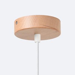 Lampa wisząca z okrągłym kloszem Fano 1xE27 biała