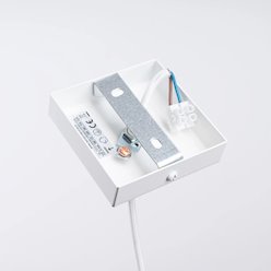 Lampa wisząca drewniana Aries 1xE27 biała
