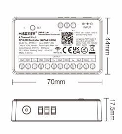 Sterownik LED Cyfrowy 4-kanały 5w1 Wi-Fi Mi-Light SPIW5-4