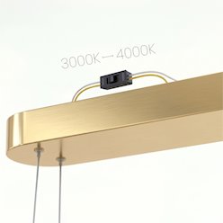 Nowoczesna lampa wisząca LED Oval 30W 20x120cm 2CCT złota