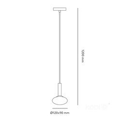 Lampa wisząca Elipse 1xG9 czarna z mlecznym kloszem