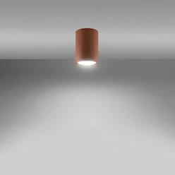 Tuba sufitowa Lagos 10 cm 1xGU10 ochra czerwona
