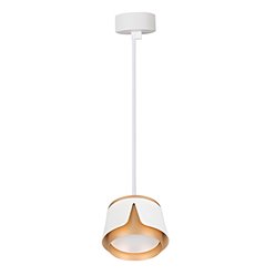 Lampa wisząca pojedyncza GX53 biała-złoto