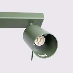 Kinkiet listwa z reflektorami Ring 3xGU10 zielony oliwkowy