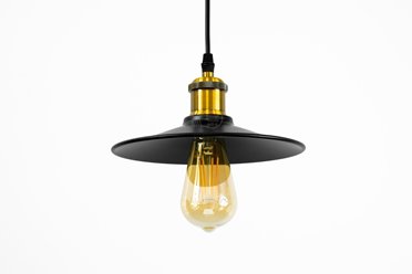 Lampa wisząca LOFT ORICH 1xE27 czarny mosiądz