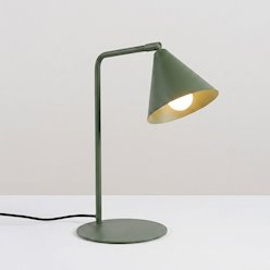 Lampa biurkowa ze stożkowym kloszem Nox 1xE14 zielona oliwka