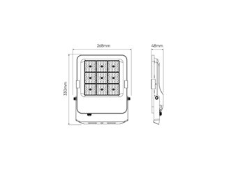 Naświetlacz LED 100W 14000lm 120st. Flux 4000K