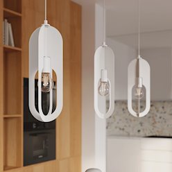 Lampa wisząca potrójna Nicus okrągła 3xE27 biała