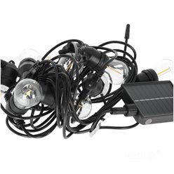 Girlanda solarna 20m 20xLED E27 Filament z pilotem
