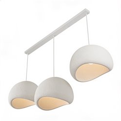 Lampa wisząca Ostia 3xE27 belka 75cm imitacja kamienia