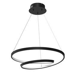 Lampa wisząca okrągła Spinner 48W 4000K Czarna