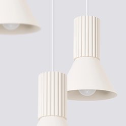 Lampa wisząca potrójna Estria 3xE14 beżowa