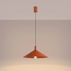 Lampa wisząca stożkowy klosz Nox 40cm 1xE27 ochra czerwona