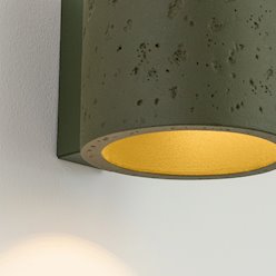Kinkiet betonowy Orbis góra-dół 1xG9 zielony oliwkowy