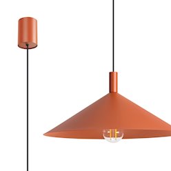 Lampa wisząca stożkowy klosz Nox 40cm 1xE27 ochra czerwona