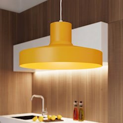 Lampa wisząca klasyczna Bilo 1xE27 żółta