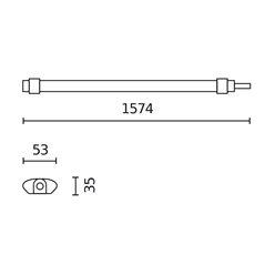 Lampa hermetyczna LED z czujnikiem 150cm LINIX 45W 5400lm