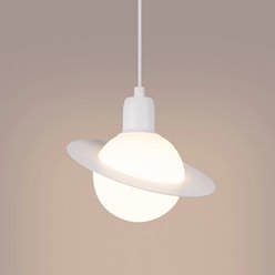 Lampa wisząca nowoczesna kula Hyperion 1xG9 biała