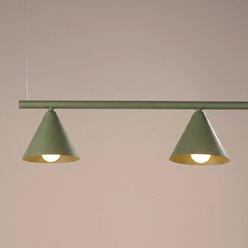Lampa wisząca Nox 4-punktowa 4xE14 zielona oliwkowa