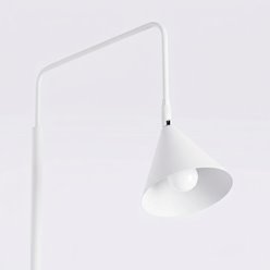Lampa podłogowa ze stożkowym kloszem Nox 1xE14 biała