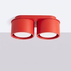 Lampa sufitowa podwójna tuba Modo 2xGx53 czerwona