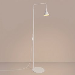 Lampa podłogowa ze stożkowym kloszem Nox 1xE14 biała