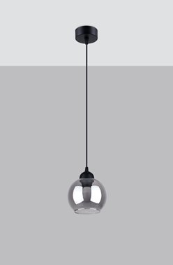 Lampa wisząca ALINO 1xE27 ciemne szkło