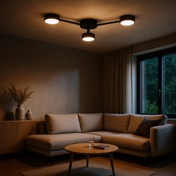 Lampa sufitowa trójramienna Moren 3xGX53 65cm czarna