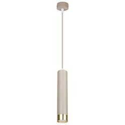 Lampa wisząca tuba 1xGU10 Naomi beż-złoty