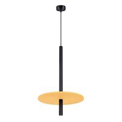 Lampa wisząca filcowa Feltro 1xG9 czarno-żółta