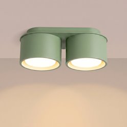 Lampa sufitowa podwójna tuba Modo 2xGx53 szałwiowa