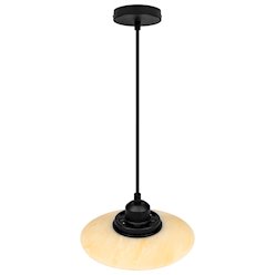 Lampa wisząca CIRVO GX53 okrągła czarna-akryl