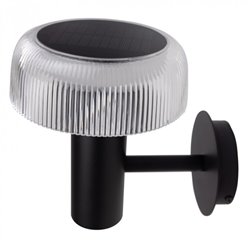 Lampa elewacyjna 2w1 solarna/USB - przezroczysty klosz
