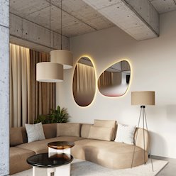 Lampa wisząca z abażurem Nevia 1xE27 taupe