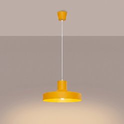 Lampa wisząca klasyczna Bilo 1xE27 żółta