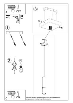 Lampa wisząca tuba LOOPEZ 1xGU10 czarny/miedź