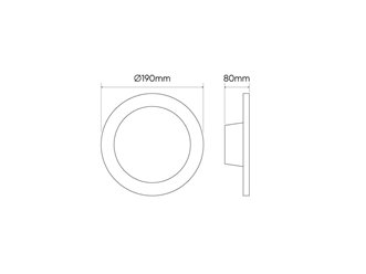 Lampa LED Downlight CALMOS 18W 4000K 2100lm IP44