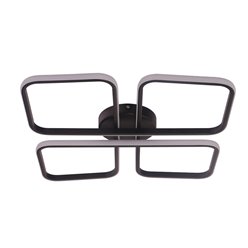 Lampa sufitowa LED kwadraty Hidalgo czarna 40W 4000K