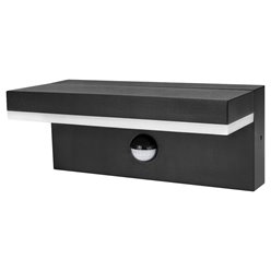 Lampa elewacyjna LED Hestio 9W z czujnikiem PIR czarna