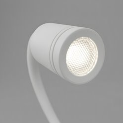 Lampa nocna z półką 14cm i reflektorem LED prawa biała