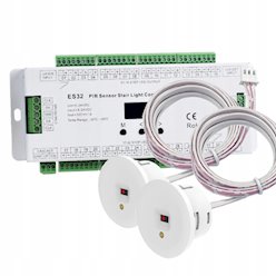 Sterownik schodowy LED ES32 32-kanały z czujnikiem laserowym