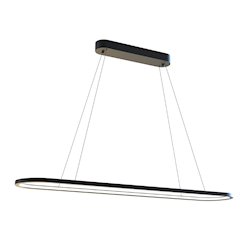 Nowoczesna lampa wisząca LED Oval 30W 20x120cm 2CCT czarna