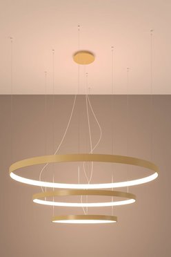 Żyrandol RIO 3 55/78/110 złoty LED 3000K